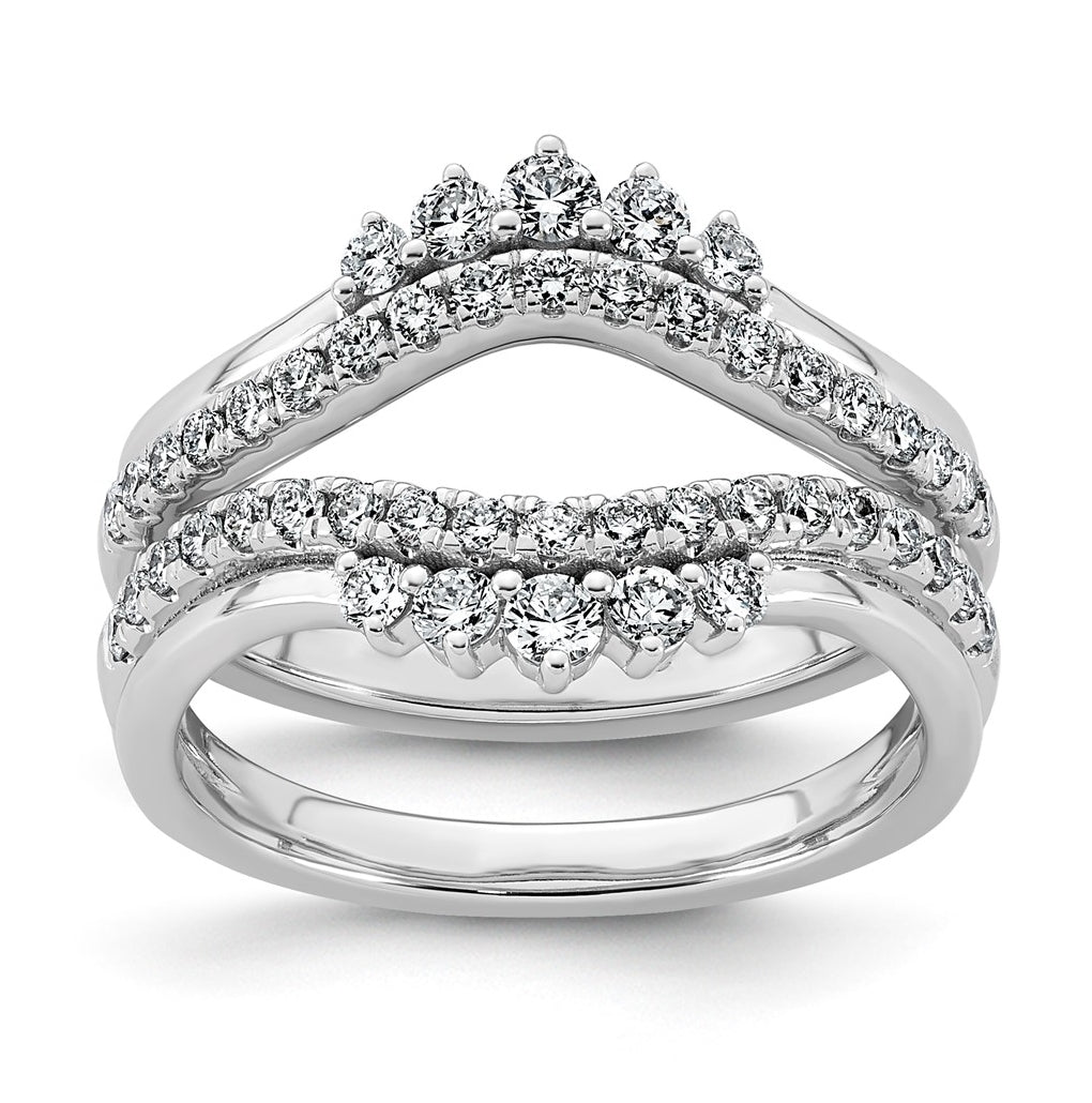 14K White Gold 3/4ct Lab Grown Diamond VS+ F+ Complete Ring Guard