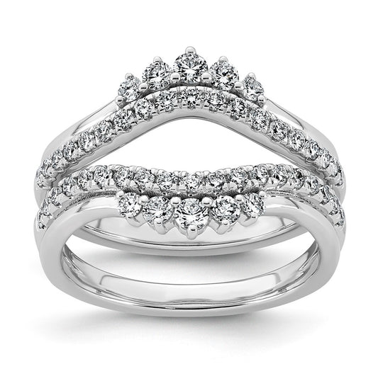 14K White Gold 3/4ct Lab Grown Diamond VS+ F+ Complete Ring Guard
