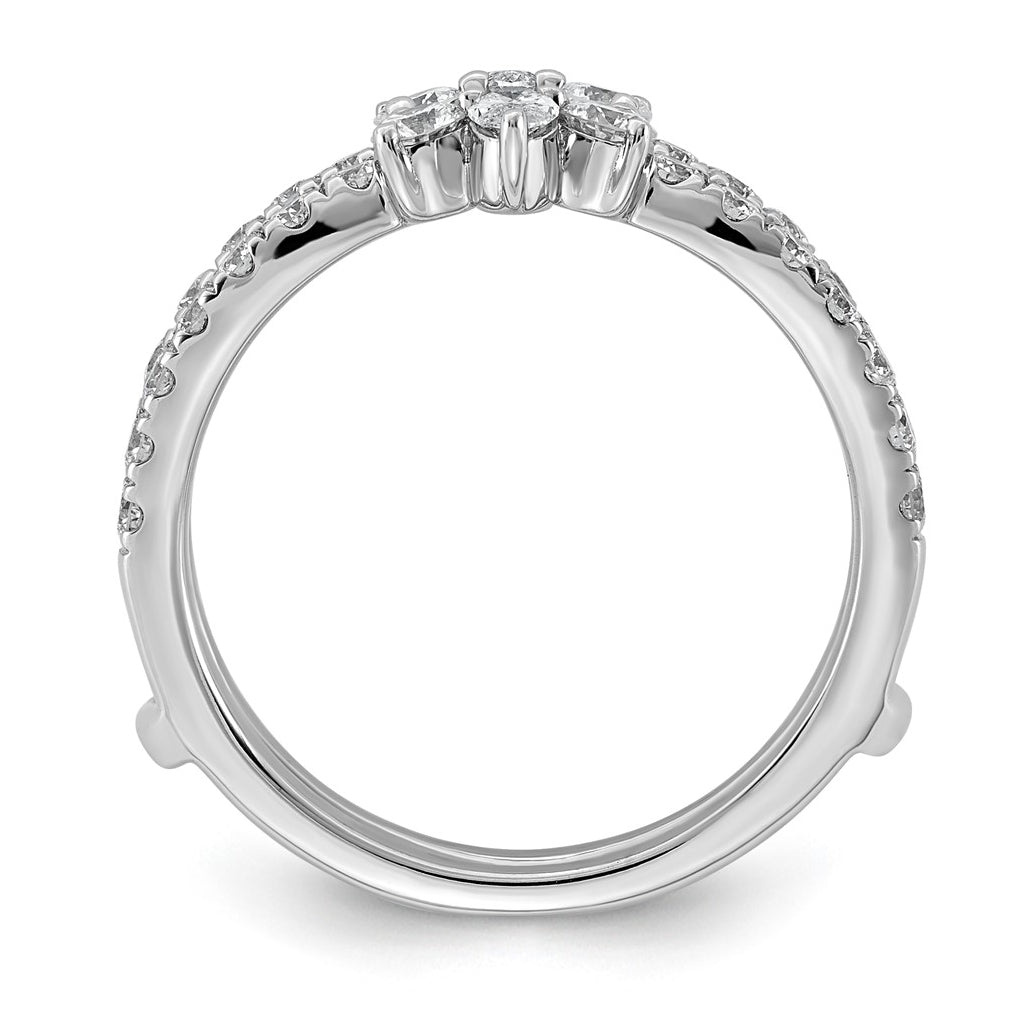 14K White Gold 1ct Lab Grown Diamond VS+ F+ Complete Ring Guard