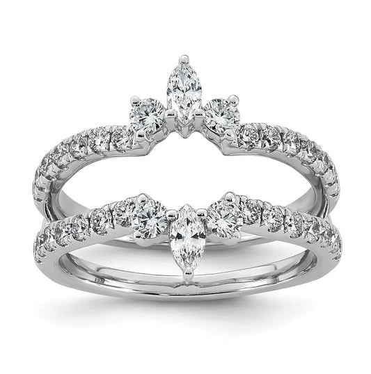 14K White Gold 1ct Lab Grown Diamond VS+ F+ Complete Ring Guard