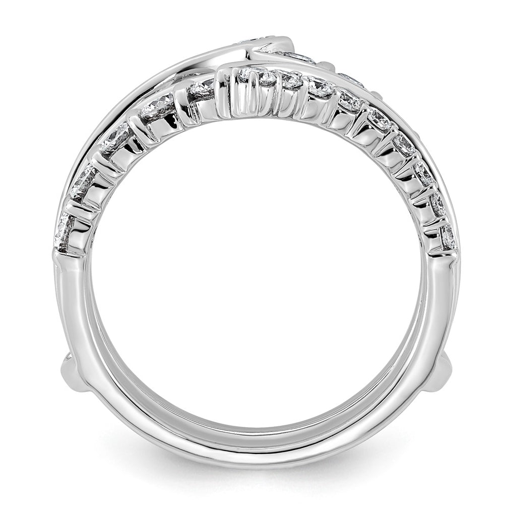 14K White Gold 1ct Lab Grown Diamond VS+ F+ Complete Ring Guard