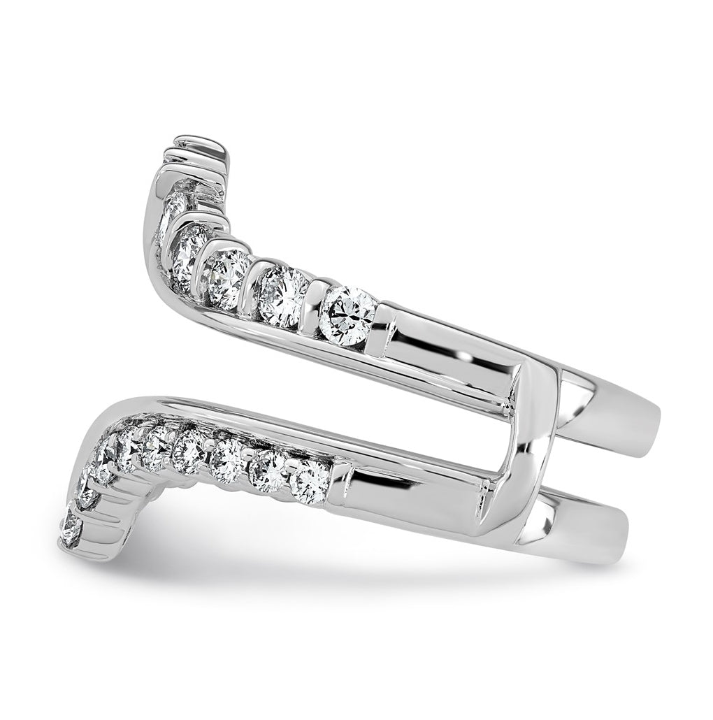14K White Gold 1ct Lab Grown Diamond VS+ F+ Complete Ring Guard