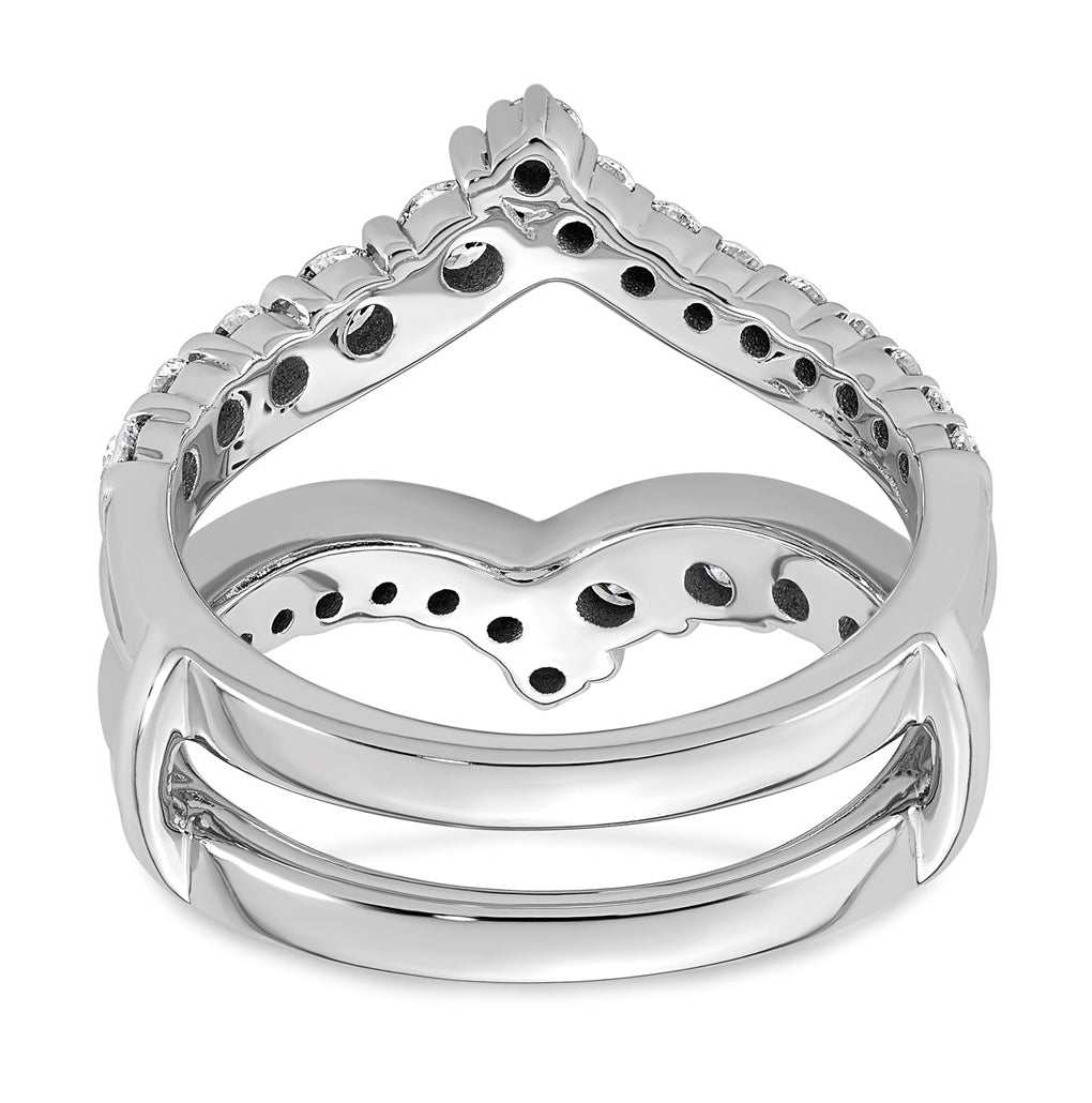 14K White Gold 1ct Lab Grown Diamond VS+ F+ Complete Ring Guard