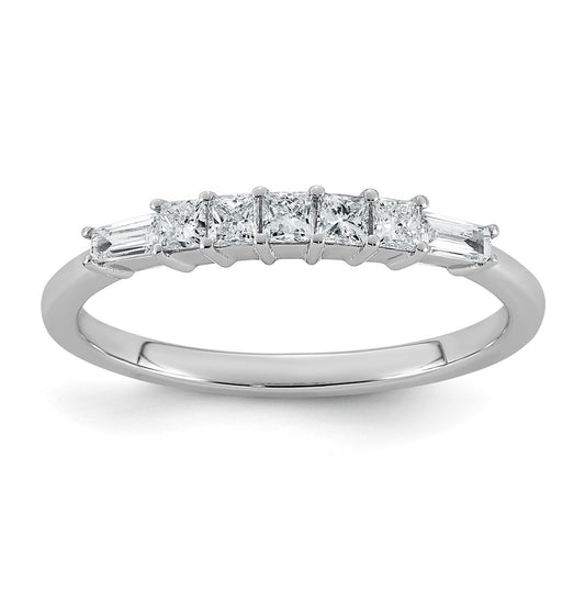 14K White Gold 3/8ct Lab Grown Diamond VS+ F+ Comp Fashion Ring Size 7– Elegant Jewelry Gift for Birthday, Anniversary, Engagement, Wedding