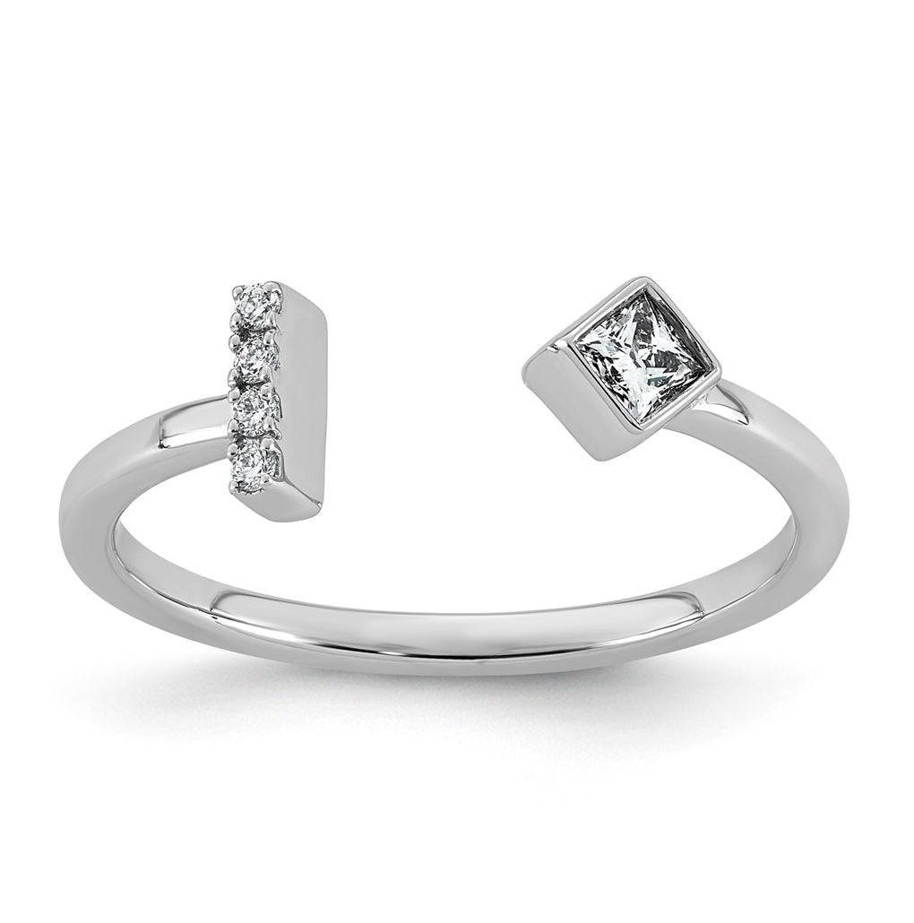 14K White Gold 1/8ct Lab Grown Diamond VS+ F+ Comp Fashion Ring – Elegant Jewelry Gift for Birthday, Anniversary, Engagement, Wedding