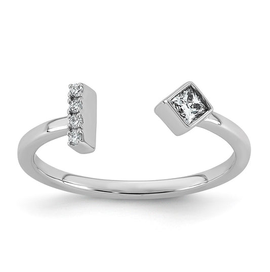 14K White Gold 1/8ct Lab Grown Diamond VS+ F+ Comp Fashion Ring – Elegant Jewelry Gift for Birthday, Anniversary, Engagement, Wedding