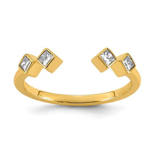 14K Yellow Gold 1/5ct Lab Grown Diamond VS+ F+ Comp Fashion Ring – Elegant Jewelry Gift for Birthday, Anniversary, Engagement, Wedding