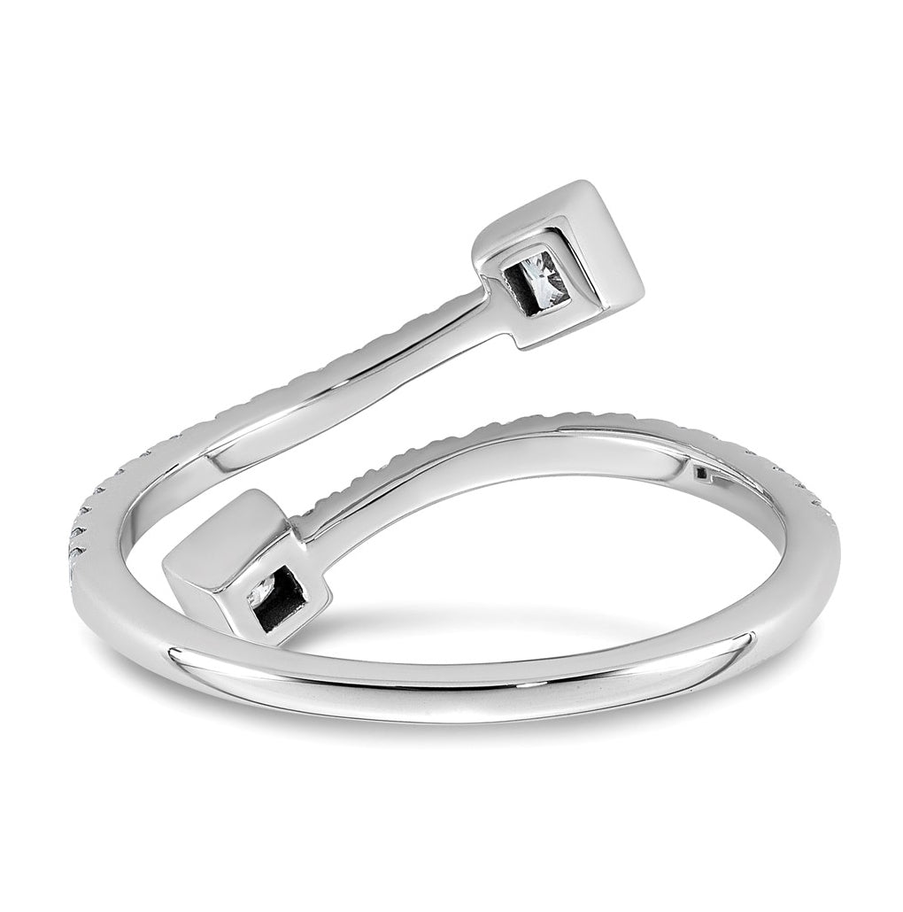 14K White Gold 3/8 Cttw Lab Grown Diamond VS+ F+ Comp Fashion Ring Size 7– Elegant Jewelry Gift for Birthday, Anniversary, Engagement, Wedding
