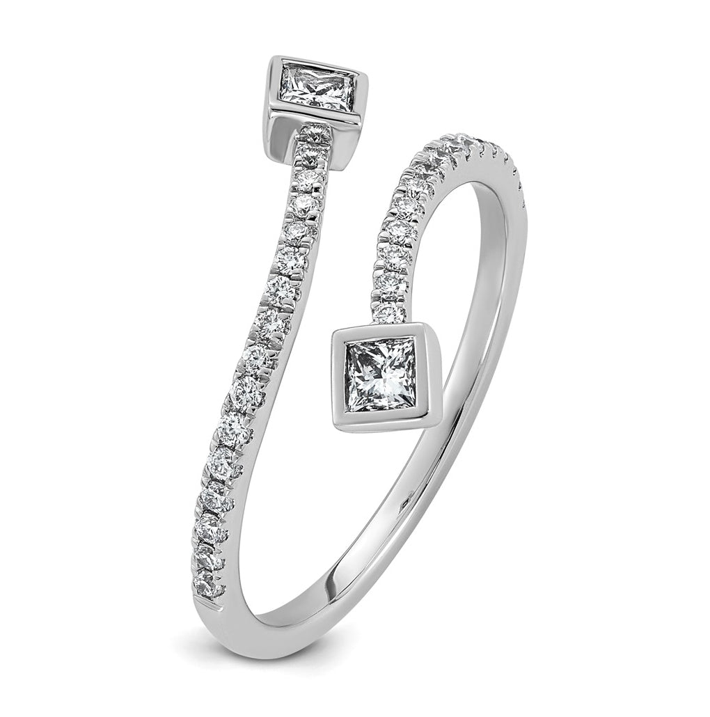 14K White Gold 3/8 Cttw Lab Grown Diamond VS+ F+ Comp Fashion Ring Size 7– Elegant Jewelry Gift for Birthday, Anniversary, Engagement, Wedding