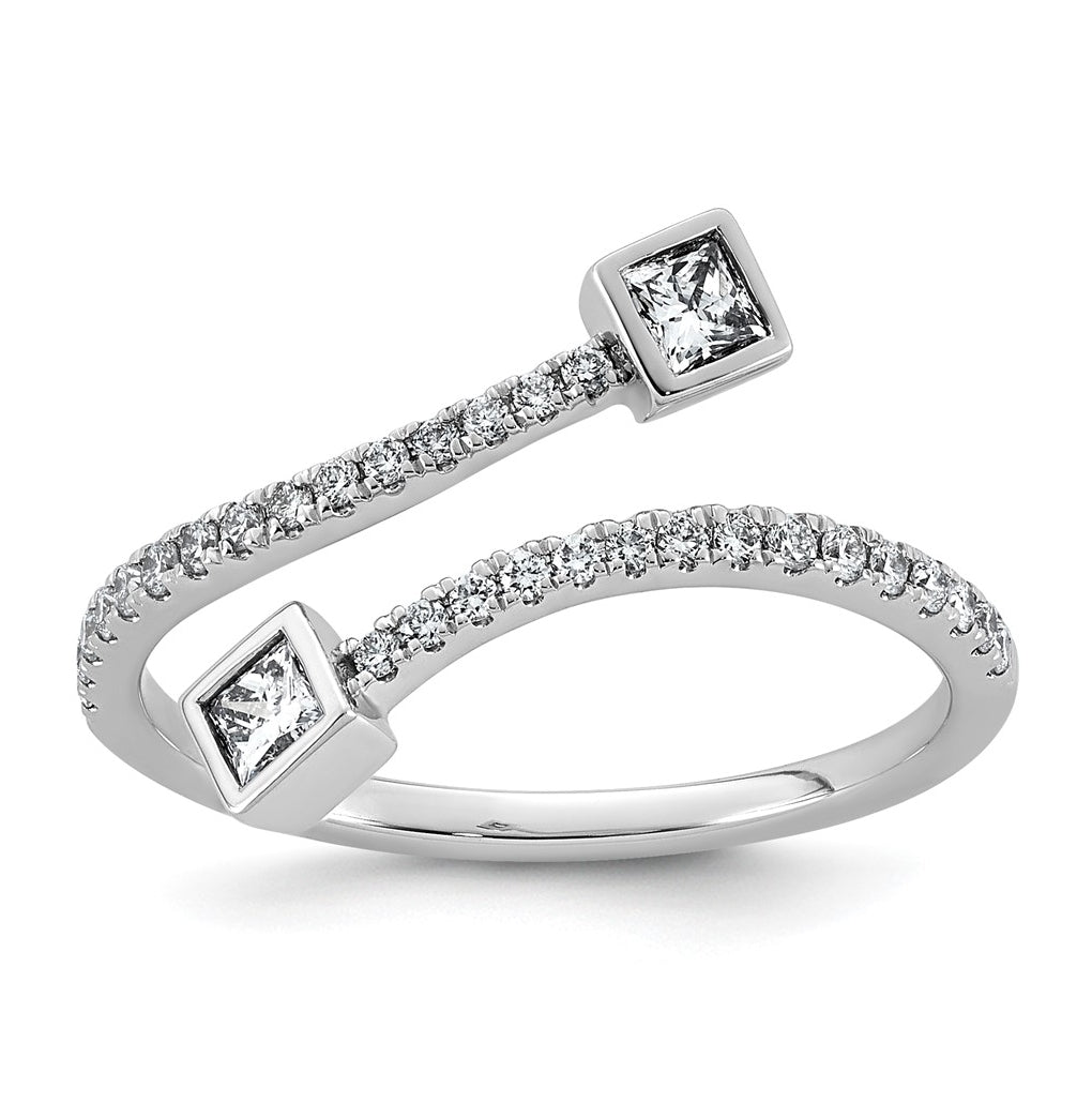 14K White Gold 3/8 Cttw Lab Grown Diamond VS+ F+ Comp Fashion Ring Size 7– Elegant Jewelry Gift for Birthday, Anniversary, Engagement, Wedding