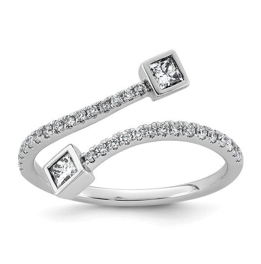 14K White Gold 3/8 Cttw Lab Grown Diamond VS+ F+ Comp Fashion Ring Size 7– Elegant Jewelry Gift for Birthday, Anniversary, Engagement, Wedding