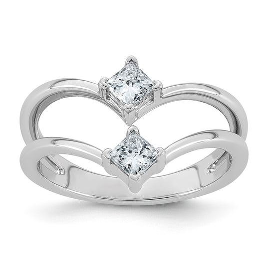 14K White Gold 1/2ct Lab Grown Diamond VS+ F+ Comp Fashion Ring Size 7– Elegant Jewelry Gift for Birthday, Anniversary, Engagement, Wedding