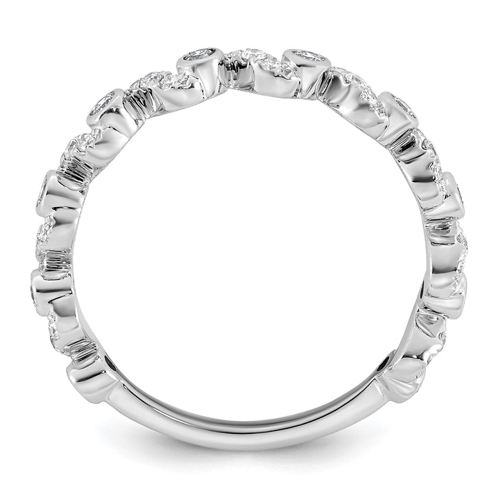 14K White Gold 1/3ct Lab Grown Diamond VS+ F+ Comp Wedding Band – Elegant Jewelry Gift for Birthday, Anniversary, Engagement, Wedding