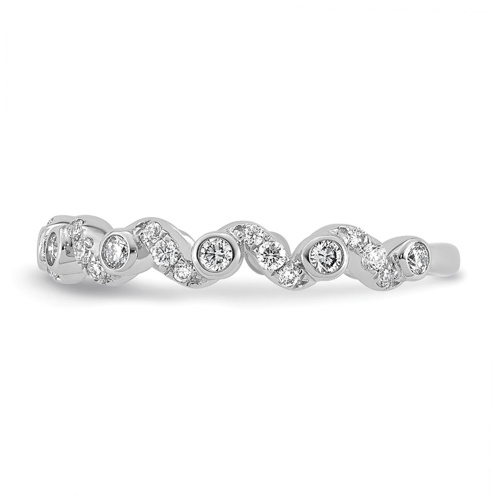 14K White Gold 1/3ct Lab Grown Diamond VS+ F+ Comp Wedding Band – Elegant Jewelry Gift for Birthday, Anniversary, Engagement, Wedding