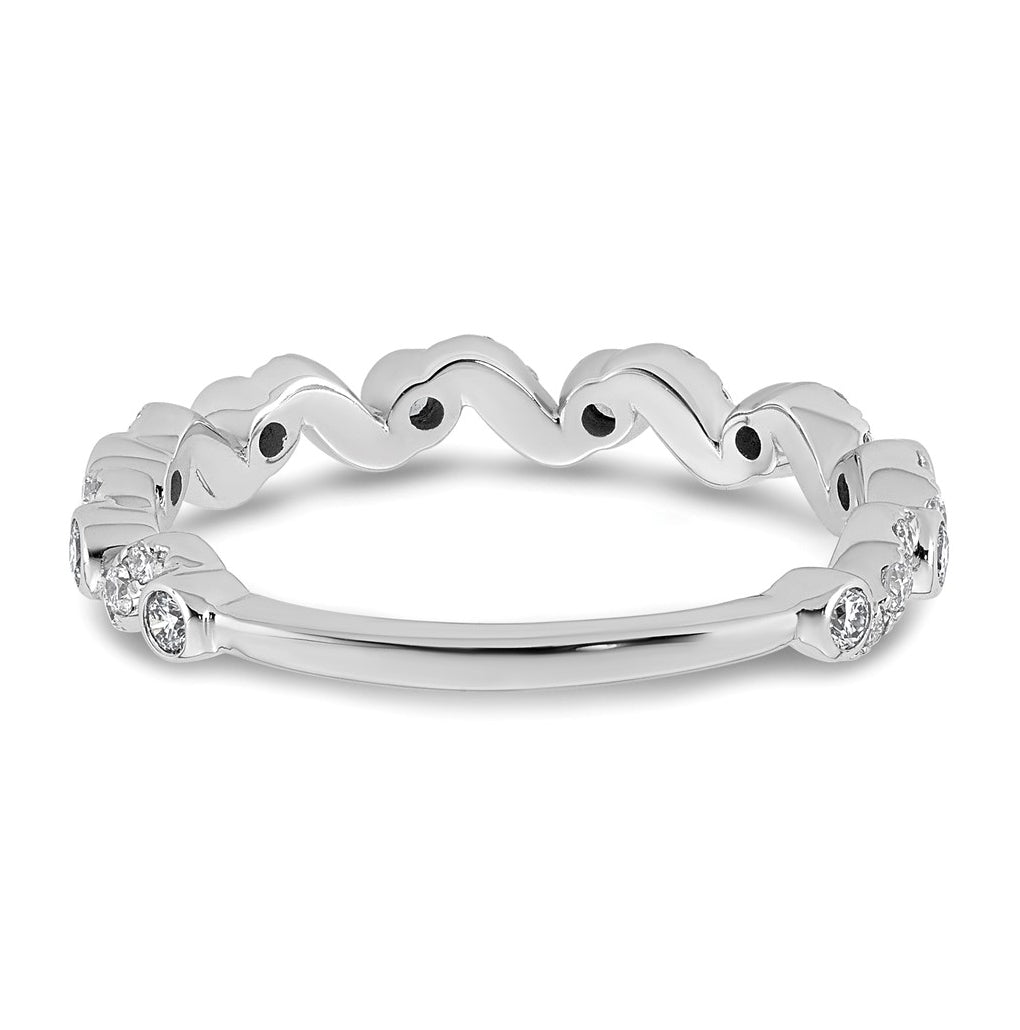 14K White Gold 1/3ct Lab Grown Diamond VS+ F+ Comp Wedding Band – Elegant Jewelry Gift for Birthday, Anniversary, Engagement, Wedding
