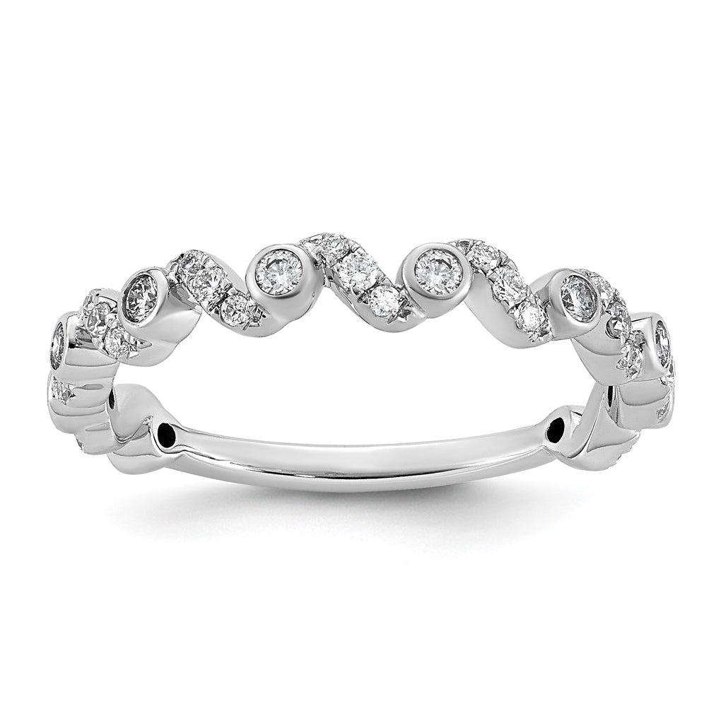 14K White Gold 1/3ct Lab Grown Diamond VS+ F+ Comp Wedding Band – Elegant Jewelry Gift for Birthday, Anniversary, Engagement, Wedding