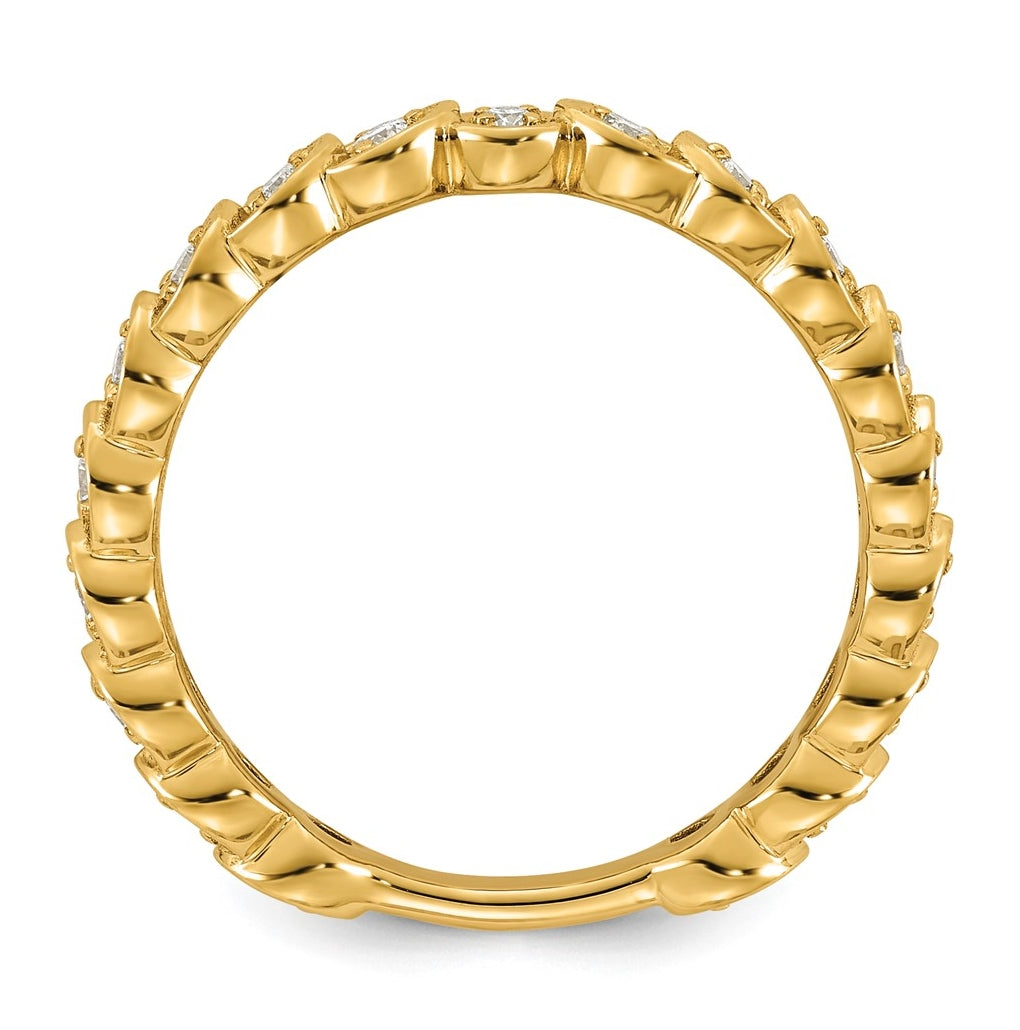 14K Yellow Gold 1/4ct Lab Grown Diamond VS+ F+ Complete Wedding Band – Elegant Jewelry Gift for Birthday, Anniversary, Engagement, Wedding
