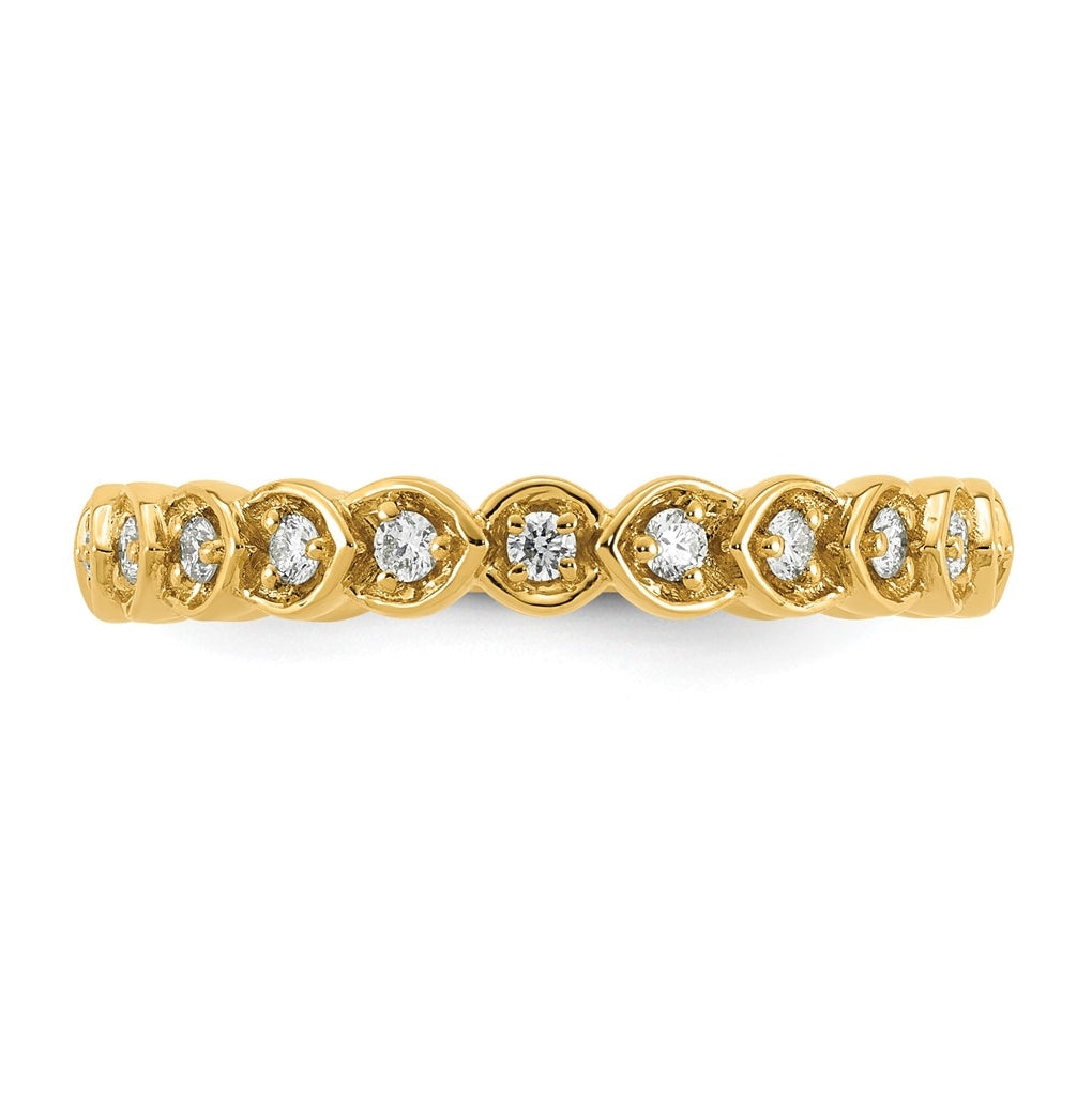 14K Yellow Gold 1/4ct Lab Grown Diamond VS+ F+ Complete Wedding Band – Elegant Jewelry Gift for Birthday, Anniversary, Engagement, Wedding