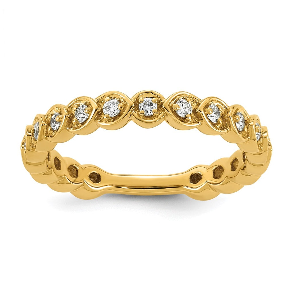 14K Yellow Gold 1/4ct Lab Grown Diamond VS+ F+ Complete Wedding Band – Elegant Jewelry Gift for Birthday, Anniversary, Engagement, Wedding