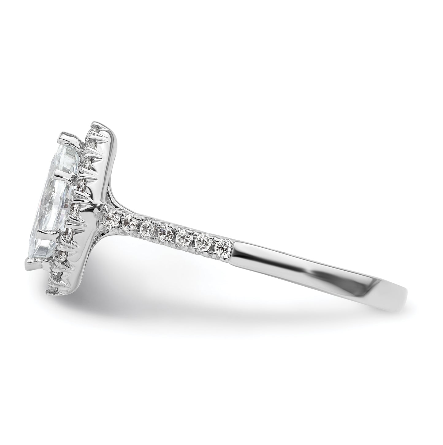 14k White Gold Halo (Holds 3/4 carat (8.7x4.7mm) Marquise Center) 1/3 carat Diamond Semi-mount Engagement Ring