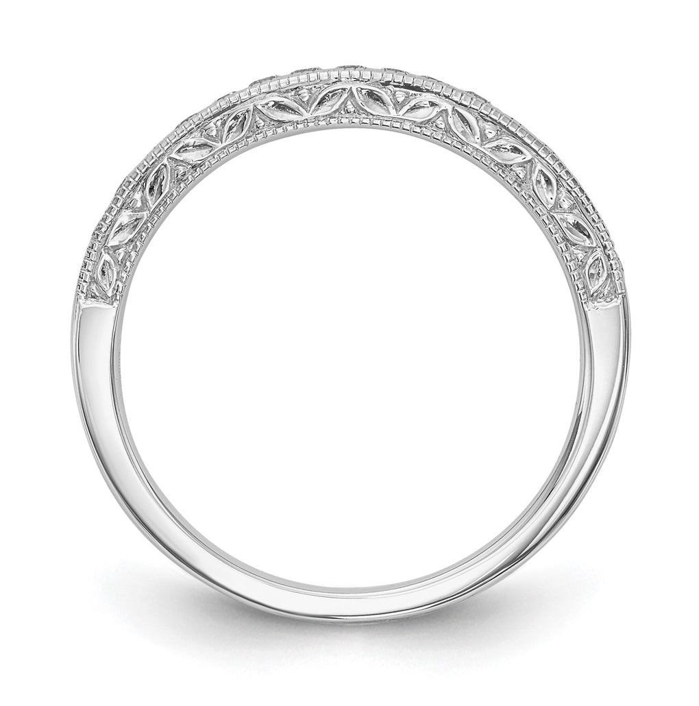 14k White Gold Diamond Wedding Band – Elegant Jewelry Gift for Birthday, Anniversary, Engagement, Wedding