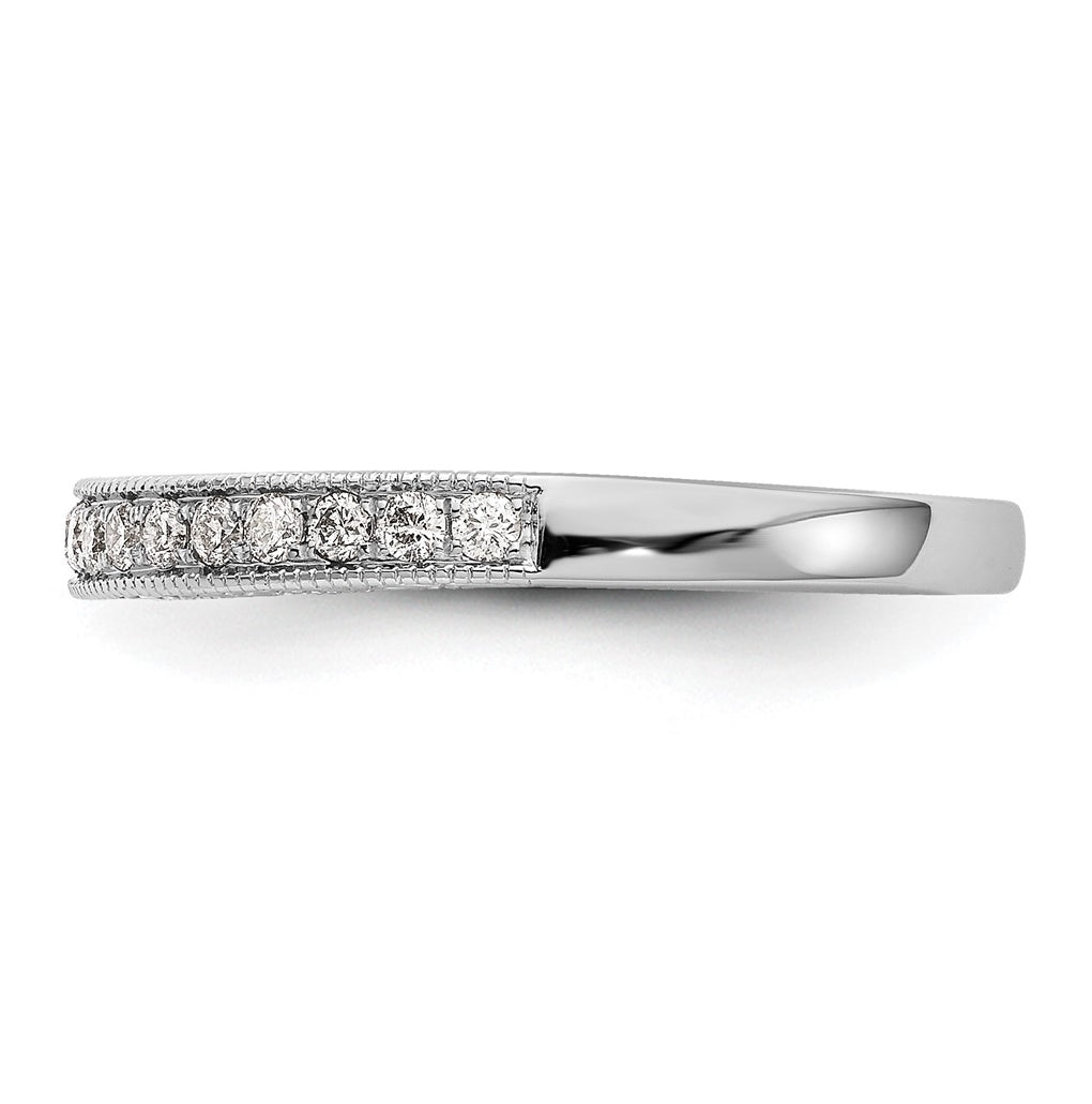 14k White Gold Diamond Wedding Band – Elegant Jewelry Gift for Birthday, Anniversary, Engagement, Wedding