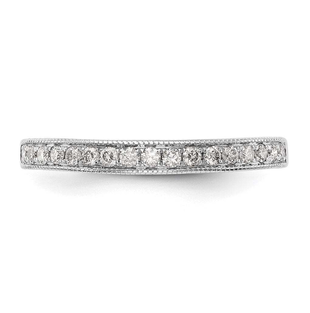14k White Gold Diamond Wedding Band – Elegant Jewelry Gift for Birthday, Anniversary, Engagement, Wedding