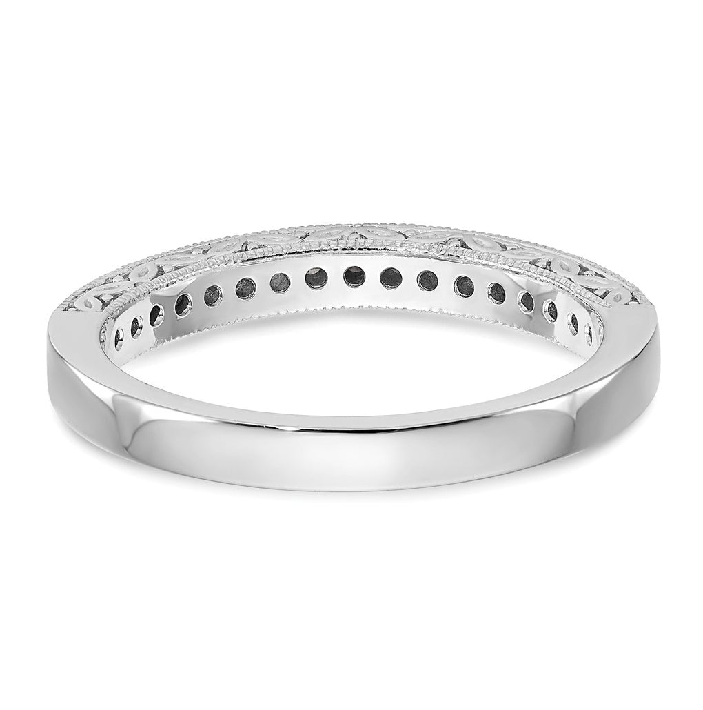 14k White Gold Diamond Wedding Band – Elegant Jewelry Gift for Birthday, Anniversary, Engagement, Wedding