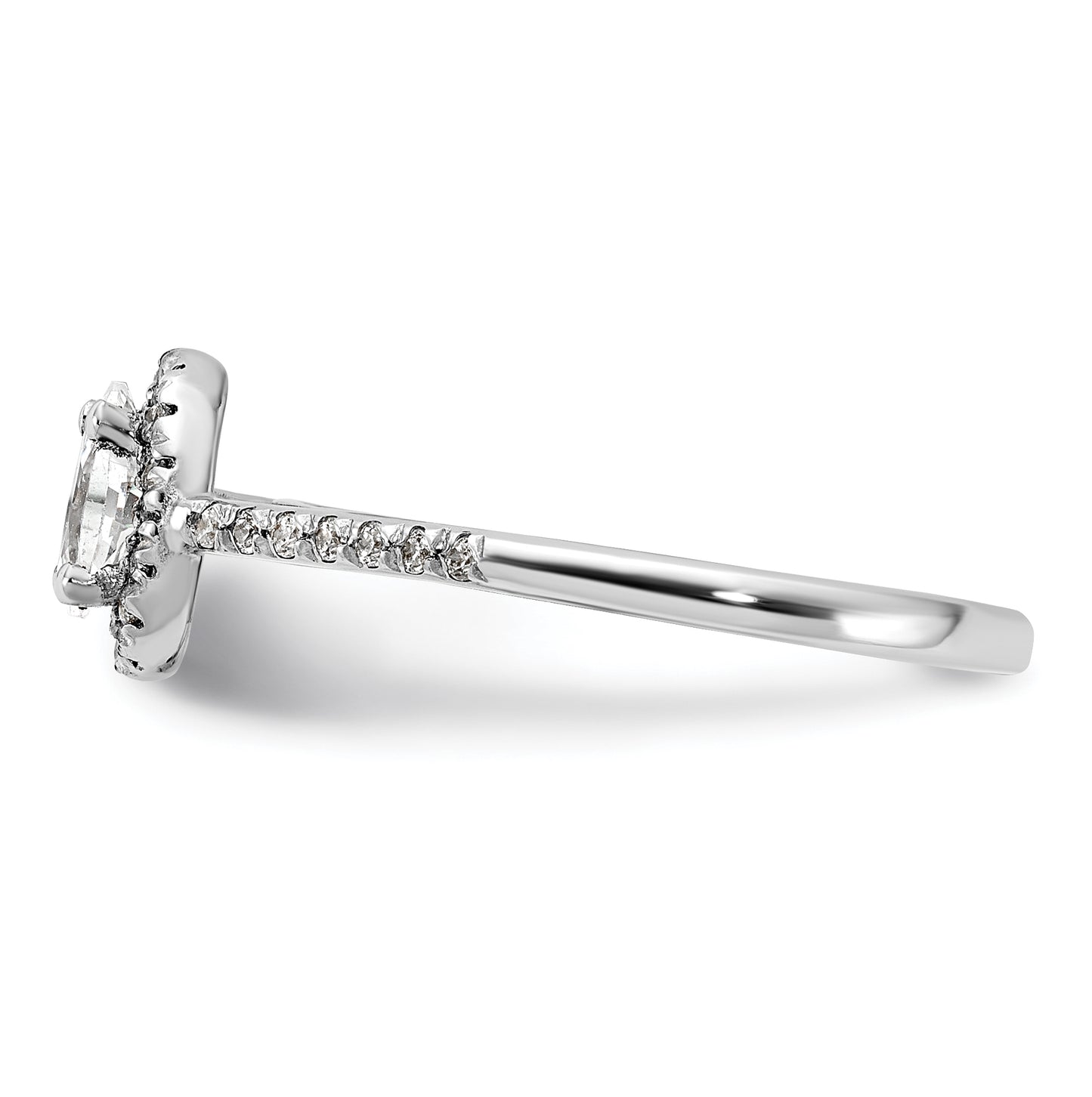 14K White Gold Halo Plus (Holds 1/2 carat (6.5x4.5mm) Oval Center) 1/3 carat Diamond Semi-Mount Engagement Ring