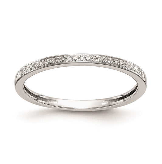 10K White Gold 1/6 carat Diamond Set of 2 Complete Wedding Bands
