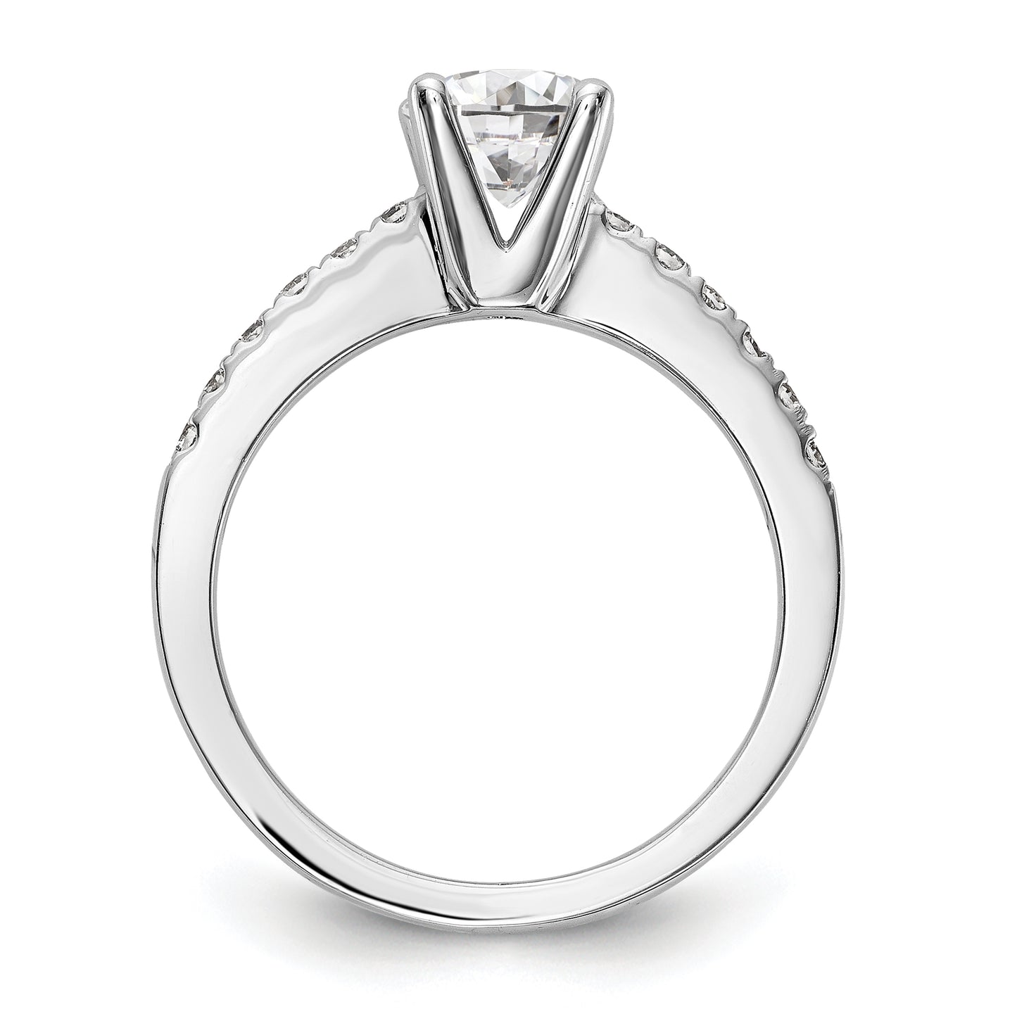 True Origin 14K White Gold 1/3 carat Lab Grown Diamond VS/SI  D E F  Semi Mount Round Engagement Ring