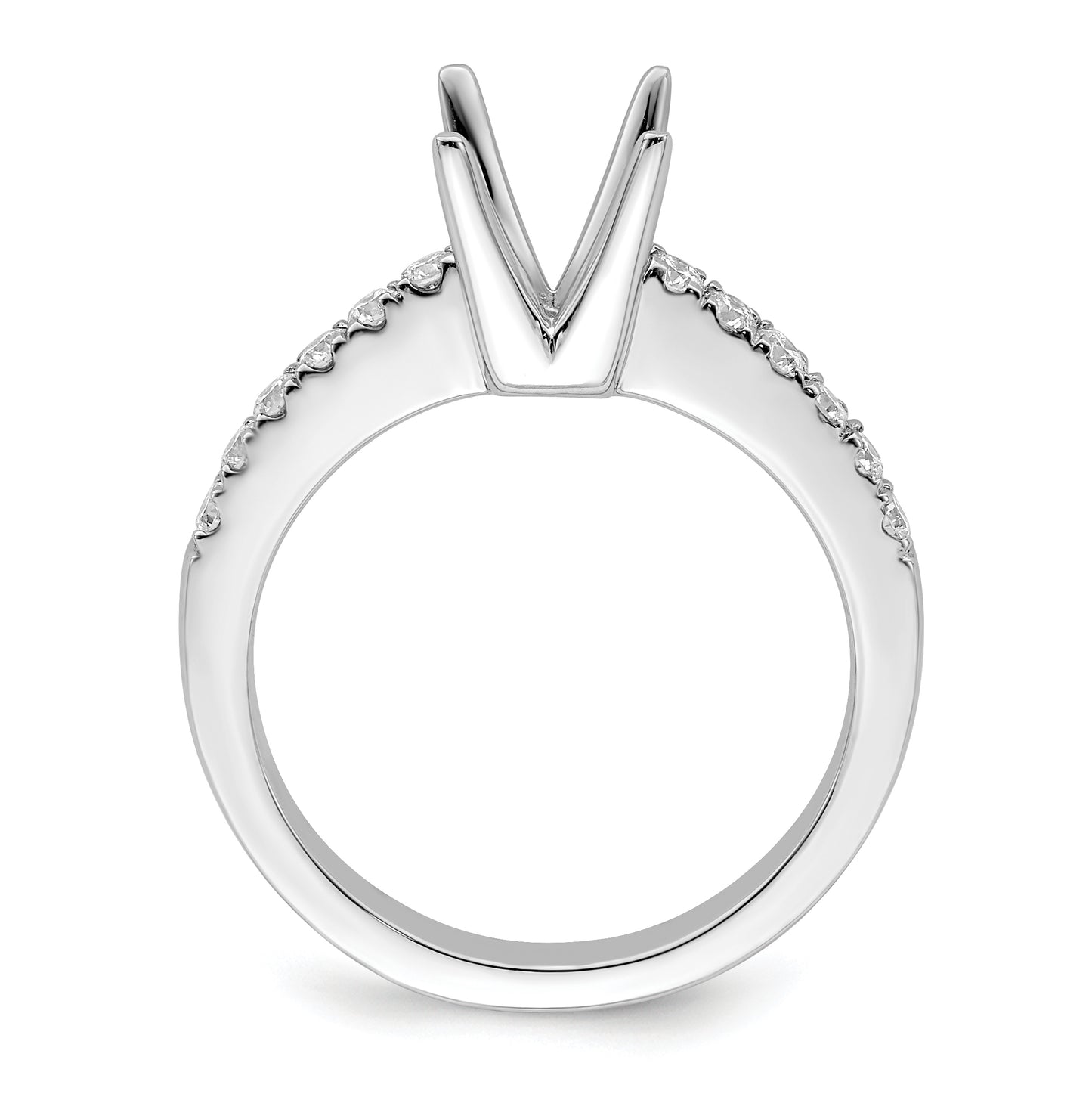 True Origin 14K White Gold 1/3 carat Lab Grown Diamond VS/SI  D E F  Semi Mount Oval Engagement Ring