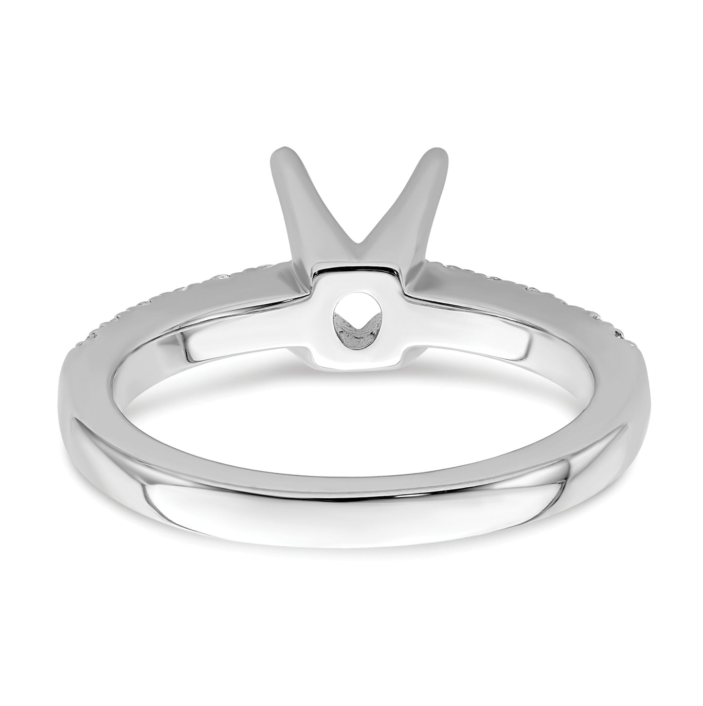 True Origin 14K White Gold 1/3 carat Lab Grown Diamond VS/SI  D E F  Semi Mount Oval Engagement Ring