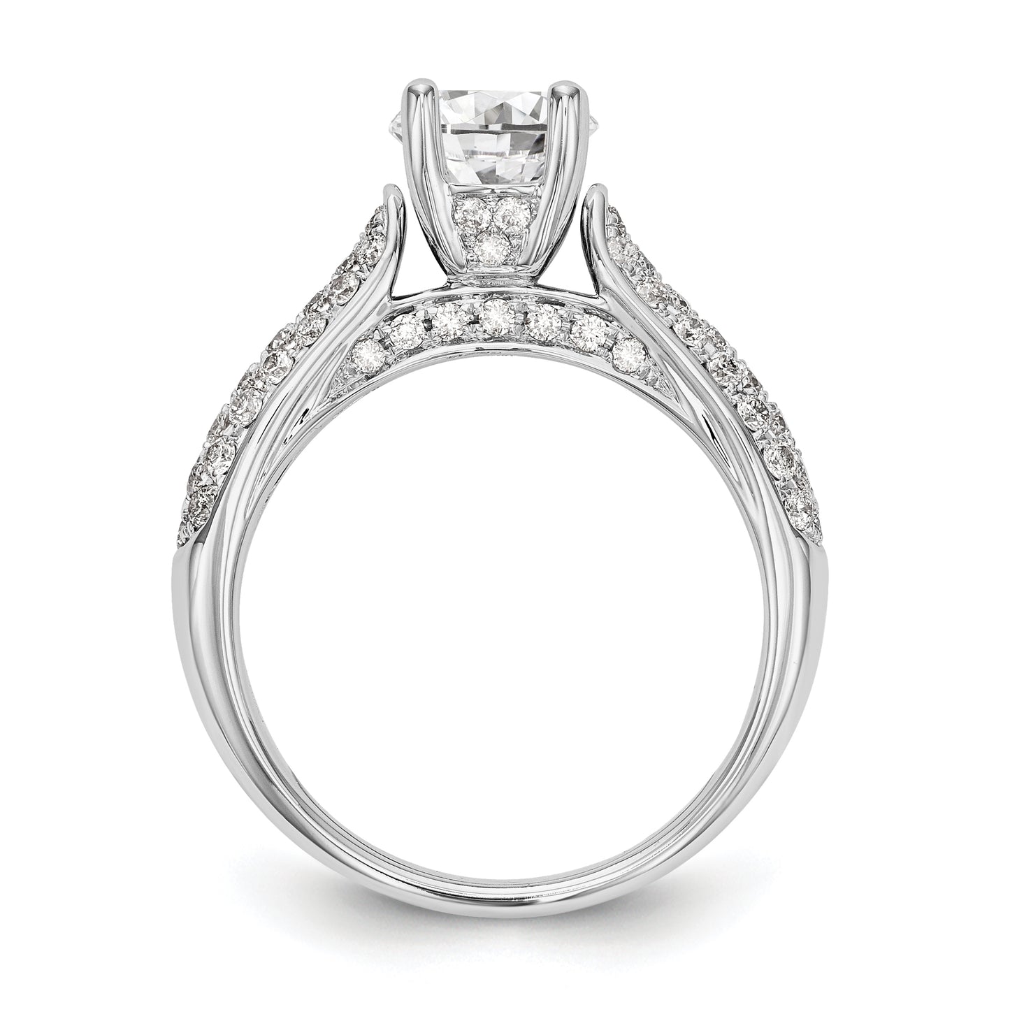 14K White Gold Lab Grown Diamond VS/SI FGH Semi-Mount Engagement Ring