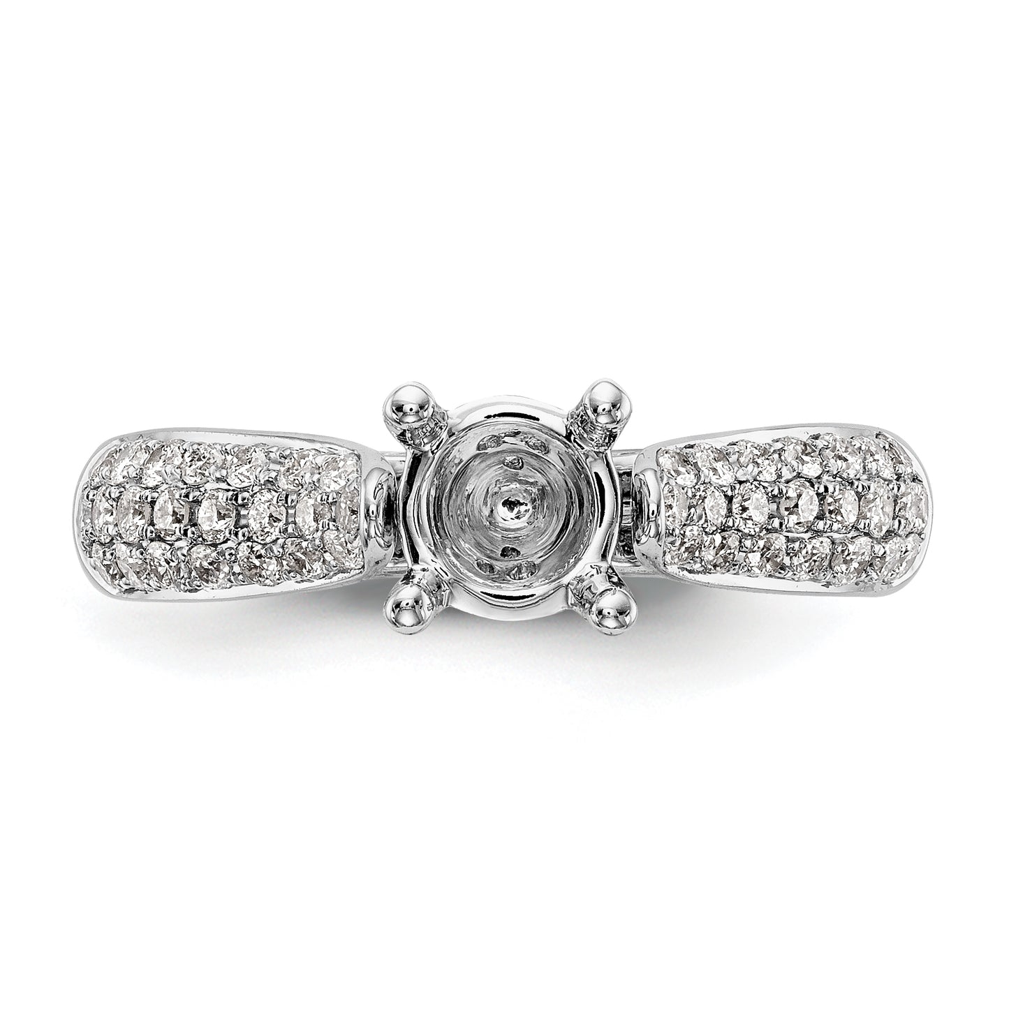 14K White Gold Lab Grown Diamond VS/SI FGH Semi-Mount Engagement Ring