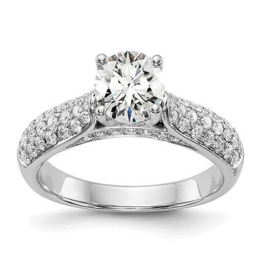 14K White Gold Lab Grown Diamond VS/SI FGH Semi-Mount Engagement Ring