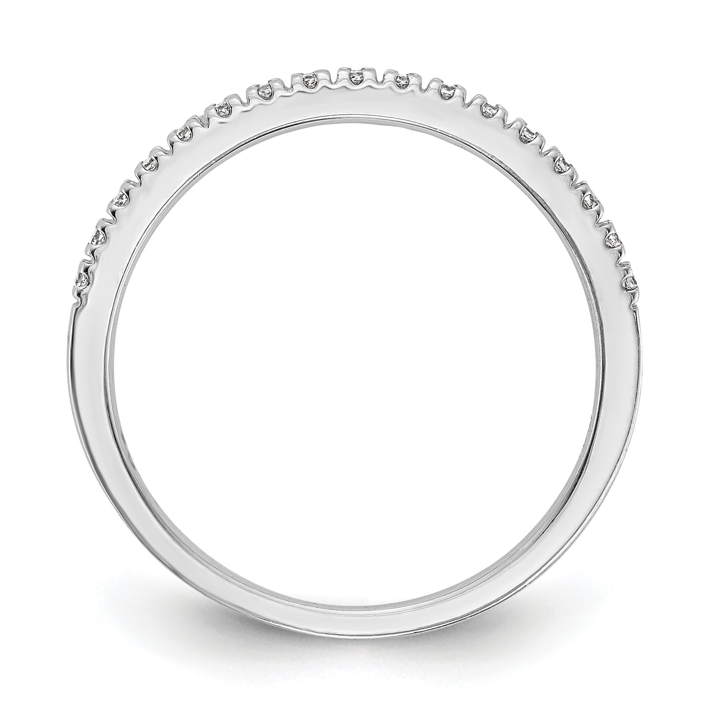 10K White Gold 1/10 ct Diamond Complete Wedding Band