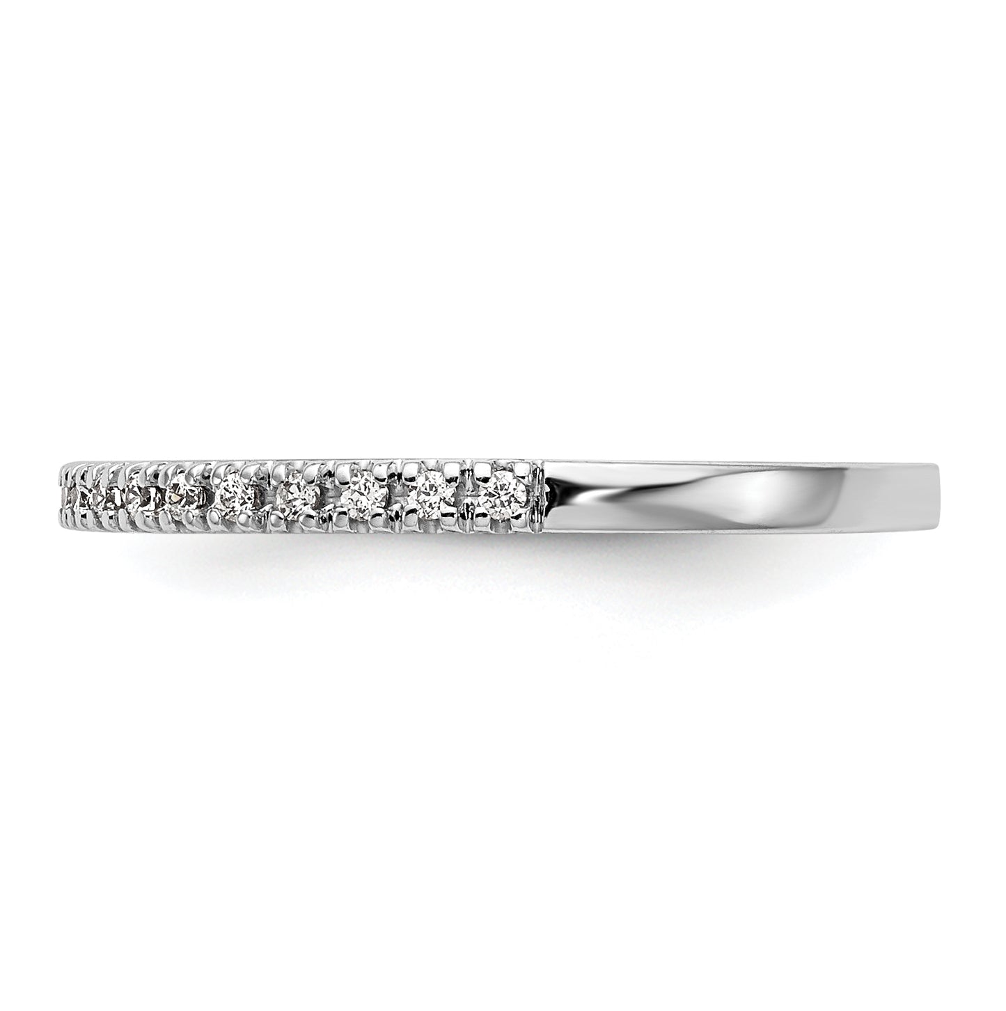 10K White Gold 1/10 ct Diamond Complete Wedding Band