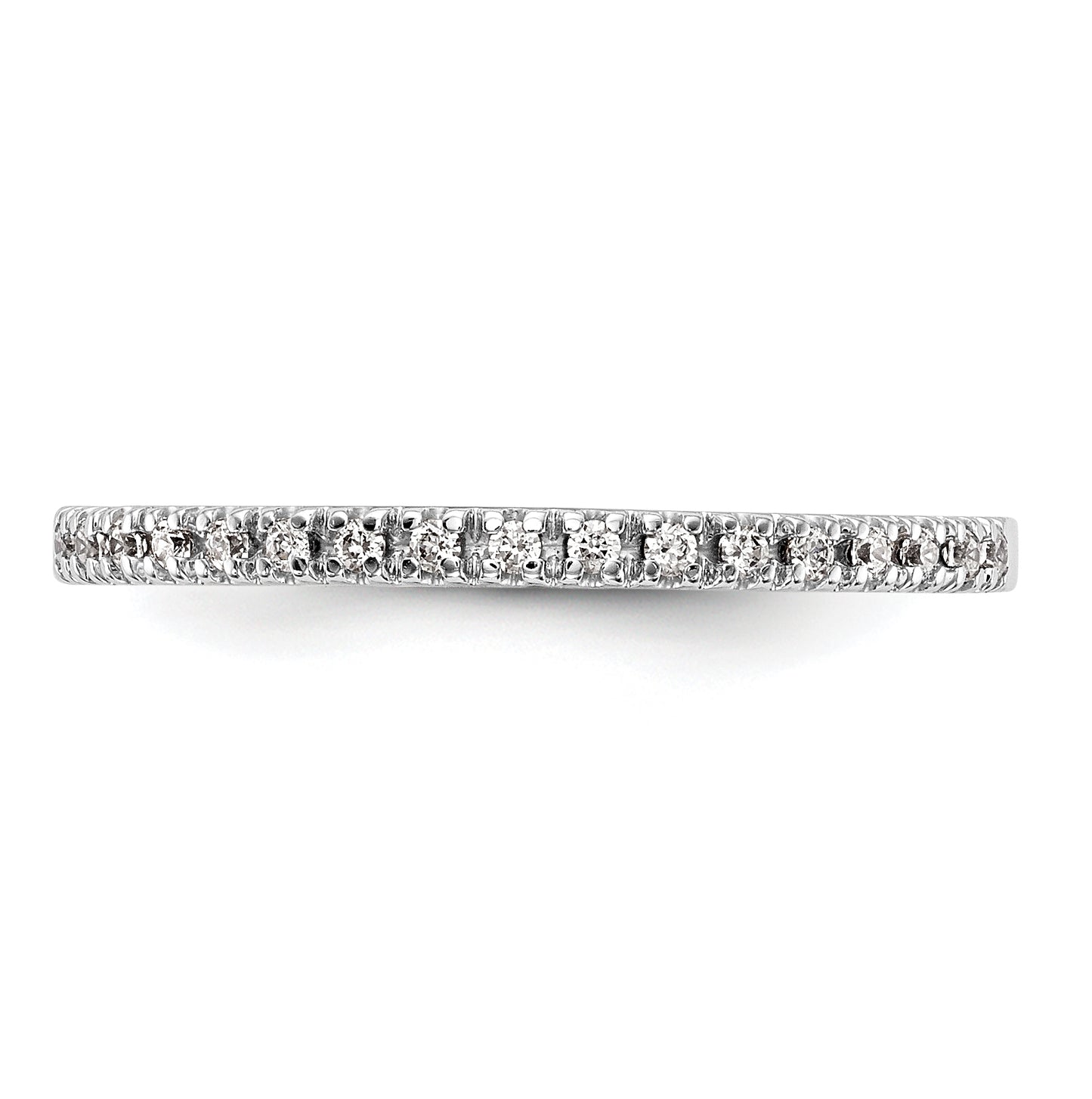 10K White Gold 1/10 ct Diamond Complete Wedding Band