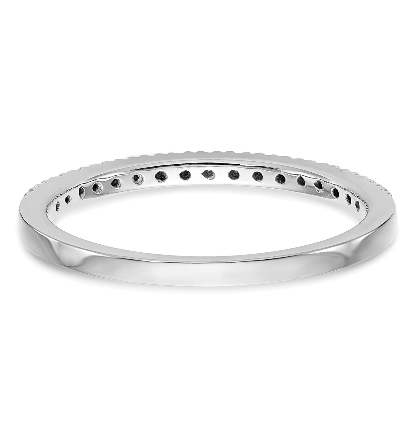 10K White Gold 1/10 ct Diamond Complete Wedding Band