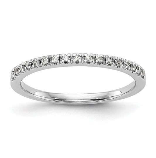 10K White Gold 1/10 ct Diamond Complete Wedding Band