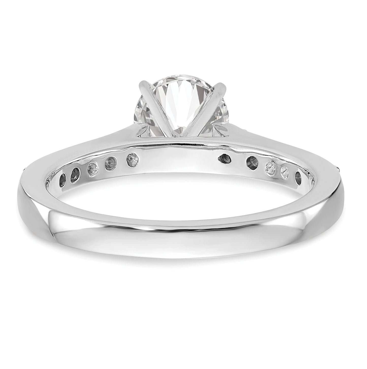 14K White Gold Peg-Set 1/6 carat Diamond Semi-mount Engagement Ring