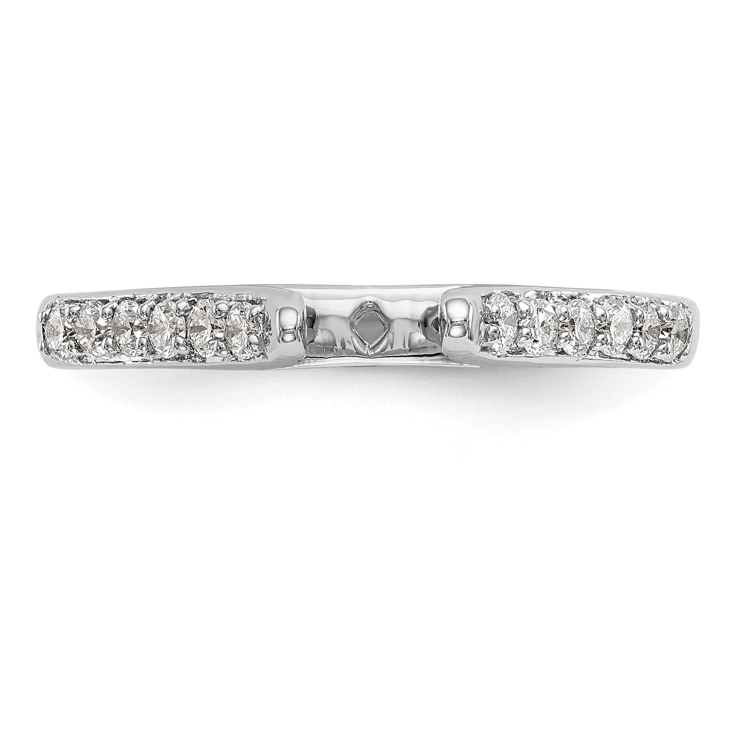 14K White Gold Peg Set 1/4 carat Diamond Semi-mount Engagement Ring