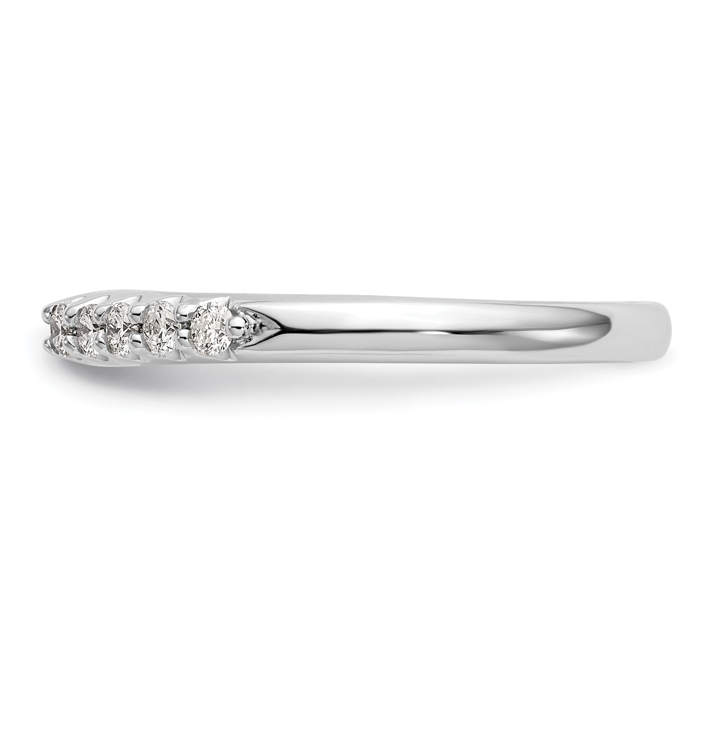 14K White Gold Peg Set 1/4ct Diamond Semi-mount Engagement Ring
