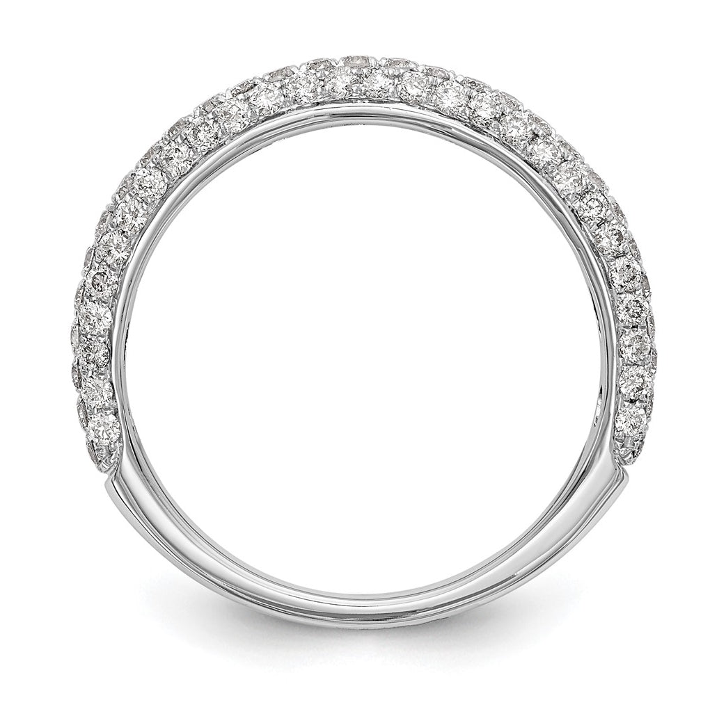 14k White Gold Diamond Wedding Band – Elegant Jewelry Gift for Birthday, Anniversary, Engagement, Wedding
