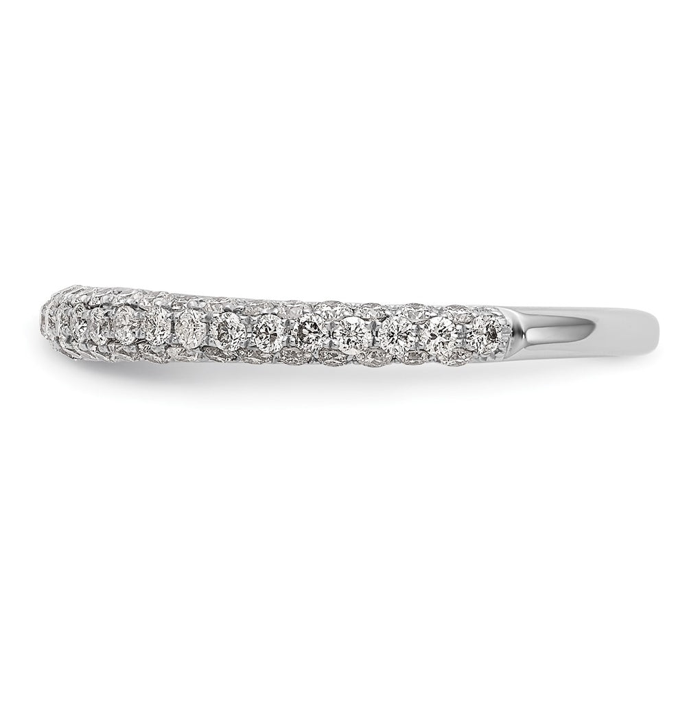 14k White Gold Diamond Wedding Band – Elegant Jewelry Gift for Birthday, Anniversary, Engagement, Wedding