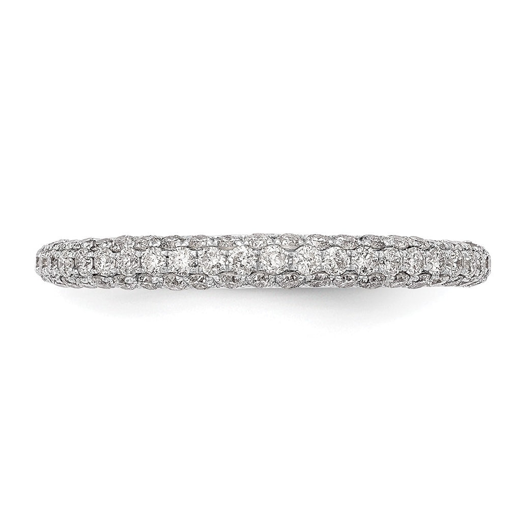 14k White Gold Diamond Wedding Band – Elegant Jewelry Gift for Birthday, Anniversary, Engagement, Wedding