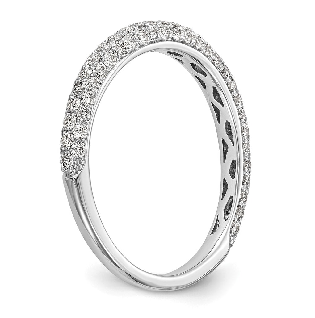 14k White Gold Diamond Wedding Band – Elegant Jewelry Gift for Birthday, Anniversary, Engagement, Wedding
