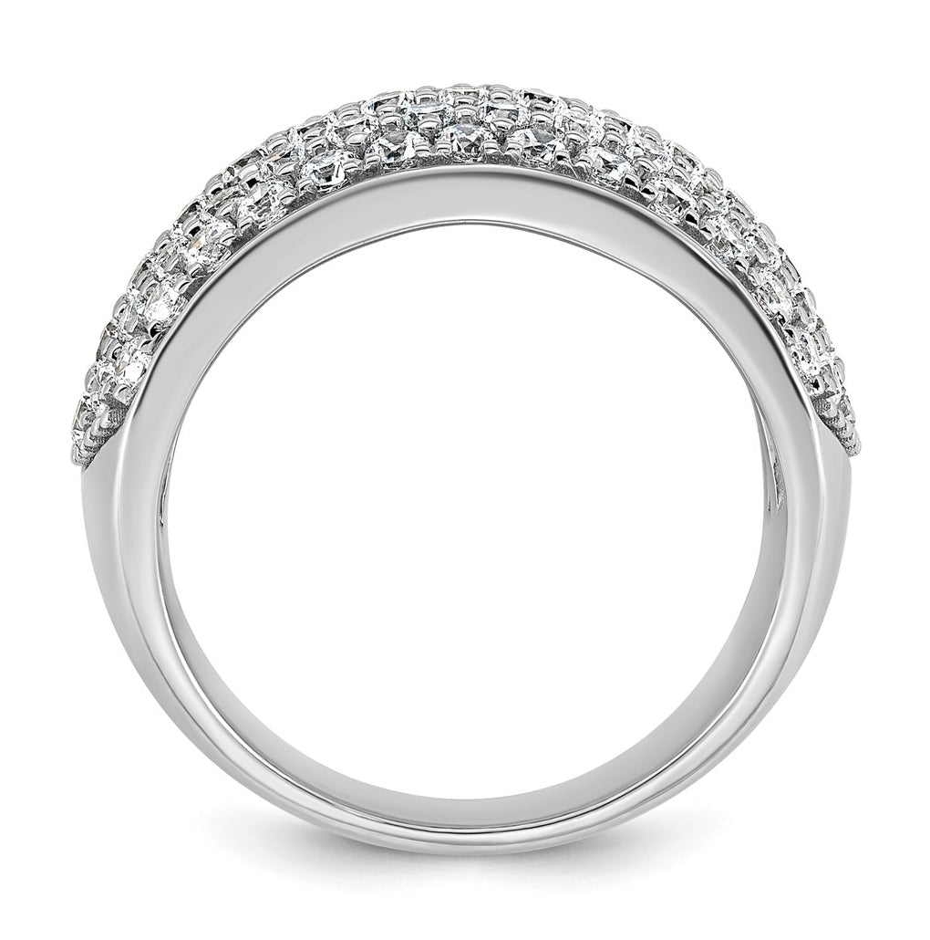 14k White Gold 2 carat Lab Grown Diamond VS/SI+ G+ Complete Pav‚ Fashion Band