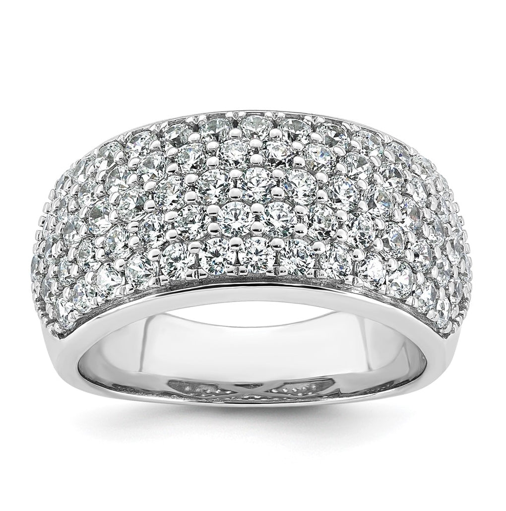 14k White Gold 2 carat Lab Grown Diamond VS/SI+ G+ Complete Pav‚ Fashion Band
